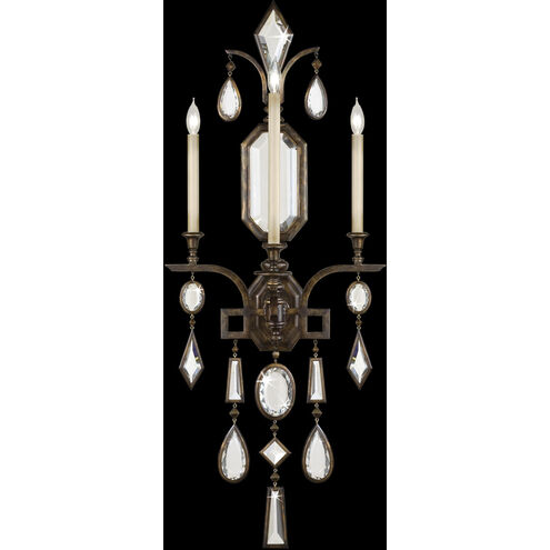 Encased Gems 3 Light 19 inch Bronze Sconce Wall Light in Clear Crystal