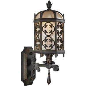 Costa del Sol 1 Light 20 inch Wrought Iron Outdoor Wall Mount