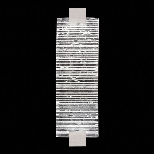 Terra 2 Light 6.25 inch Black ADA Wall Sconce Wall Light in Silver, Rake Cast Glass