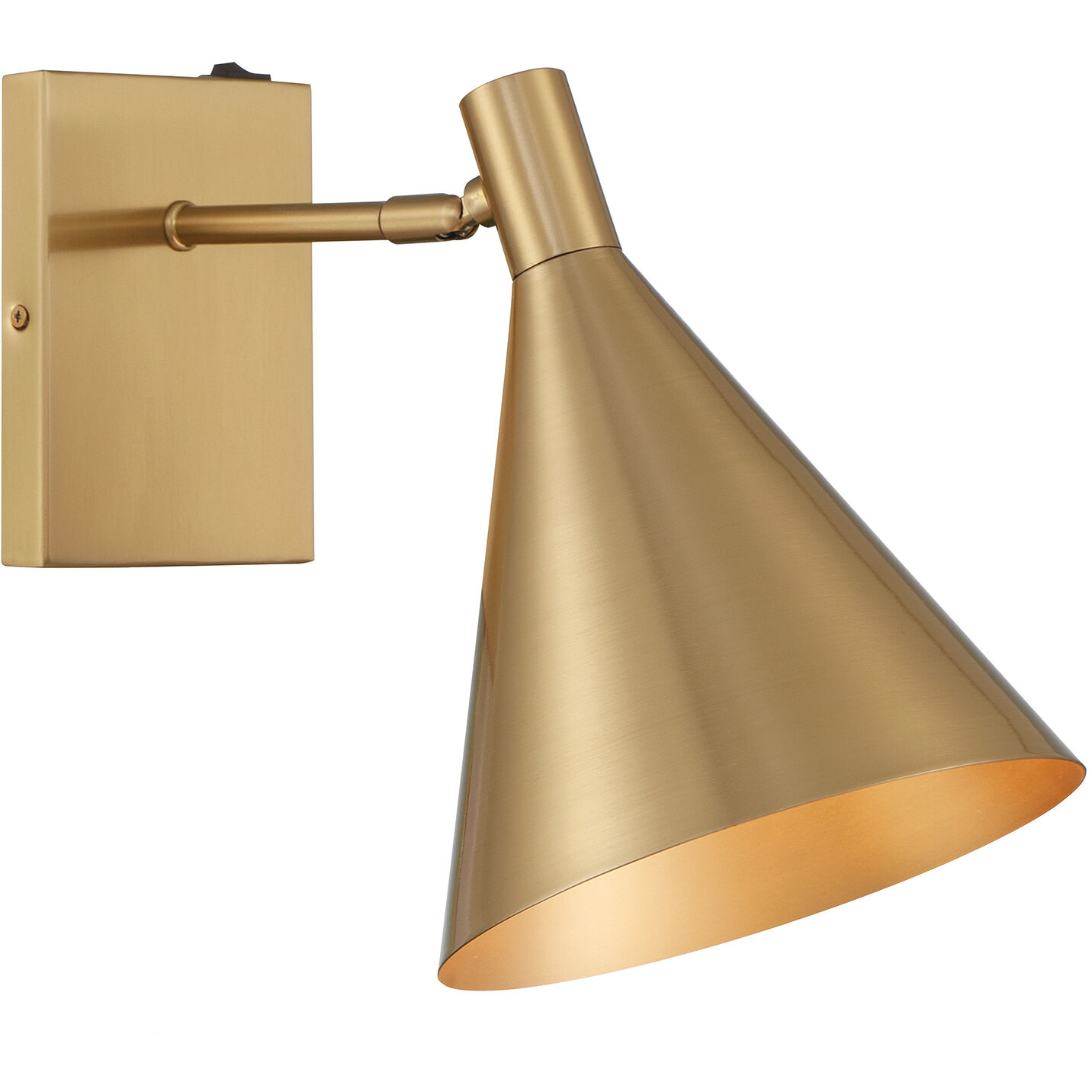 Pharos 60.00 watt Noble Brass Adjustable Wall Sconce Wall Light