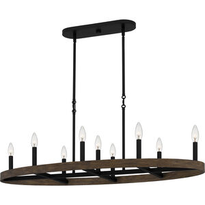 Hendrix 9 Light 42 inch Matte Black Island Light Ceiling Light