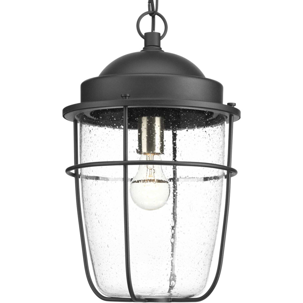 Holcombe 1 Light 10.5 inch Textured Black Outdoor Hanging Lantern