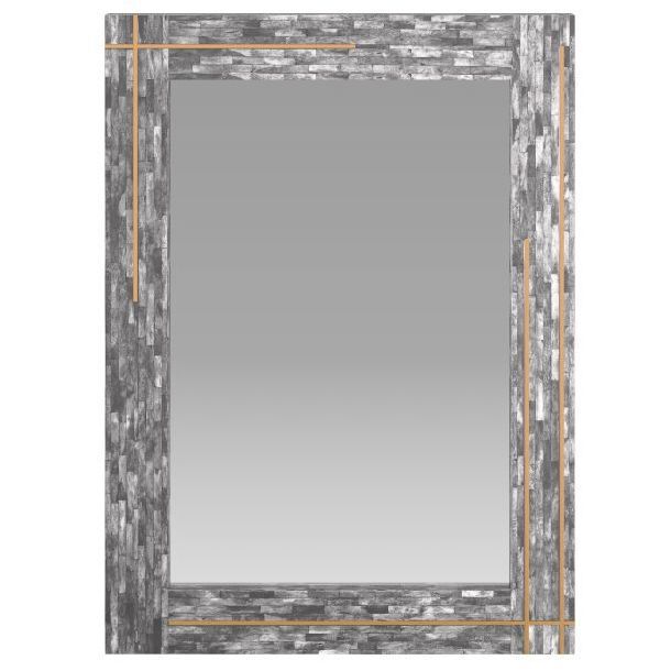 Yvette 40 X 30 inch Gray Mirror
