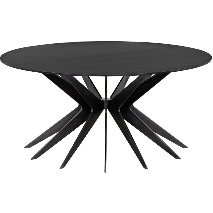 Spider 40 X 40 inch Matte Black Coffee Table