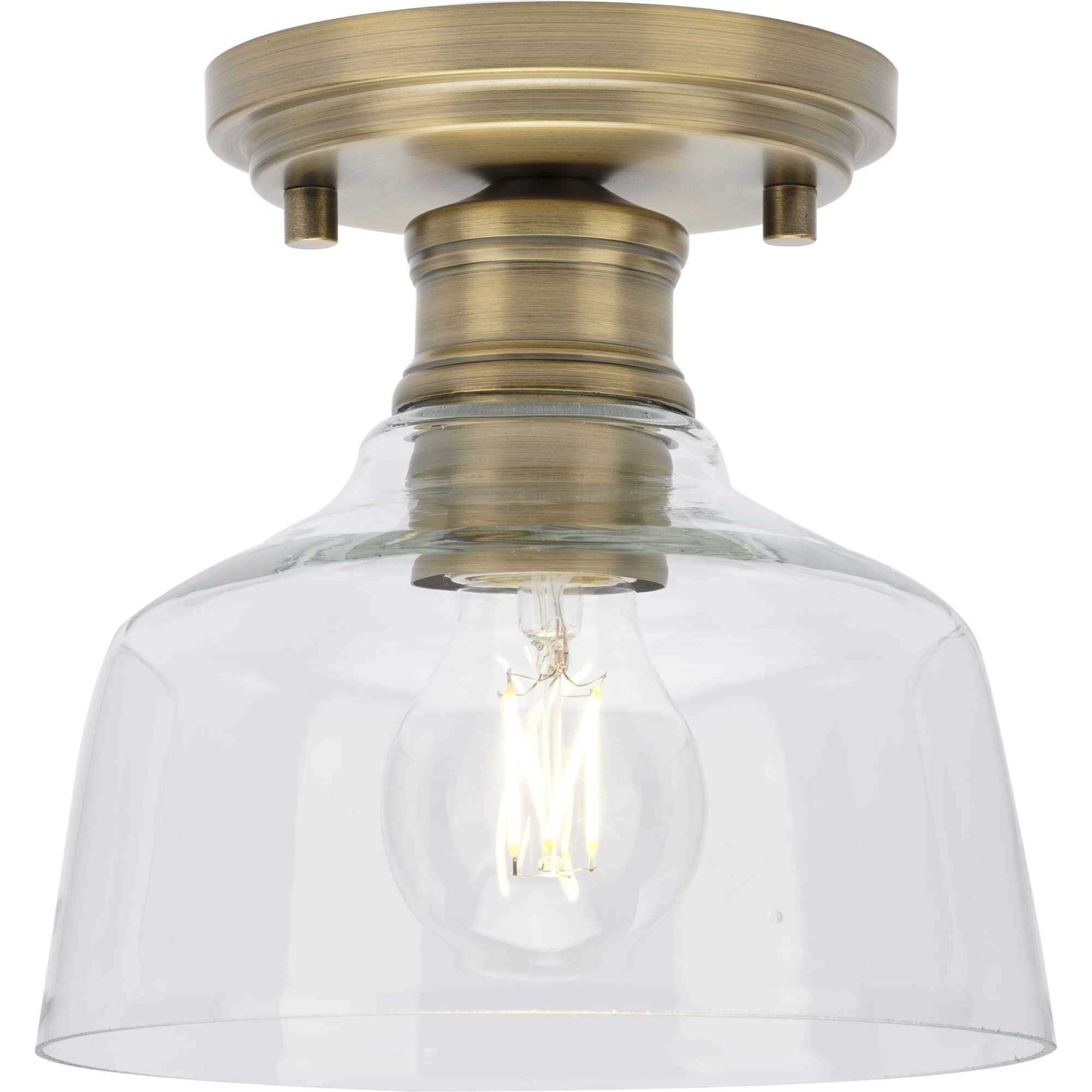 Singleton 1 Light 7.62 inch Semi-Flush Mount