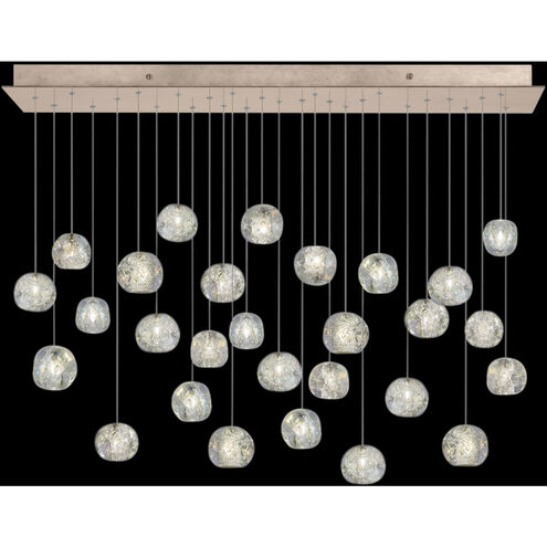Natural Inspirations 28 Light 54 inch Gold Pendant Ceiling Light in Nebula Studio Glass