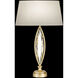 Marquise 29 inch 100.00 watt Gold Table Lamp Portable Light in Lamited Cream Fabric