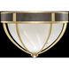 Mirage 3 Light 18.75 inch Gold Flush Mount Ceiling Light