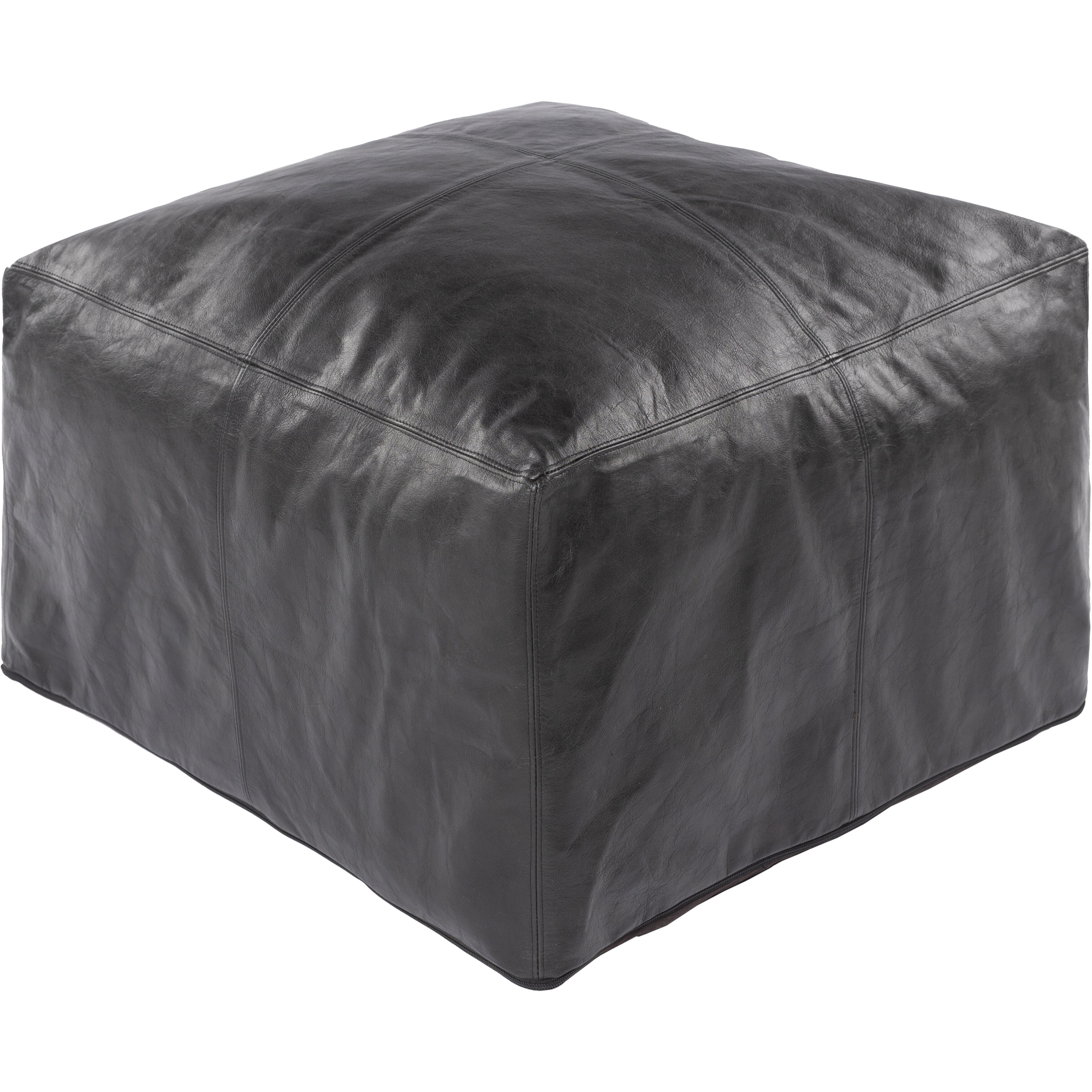 Barrington 13 inch Black Pouf, Rectangle