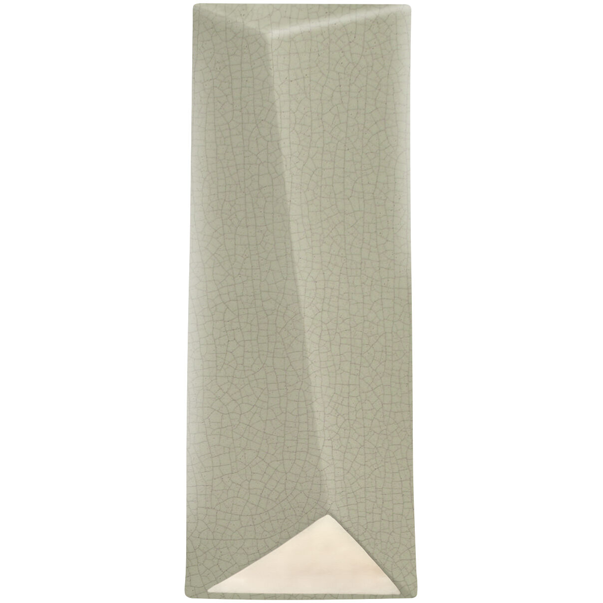 Ambiance LED 6 inch Celadon Green Crackle ADA Wall Sconce Wall Light, Closed Top Fixture, Diagonal