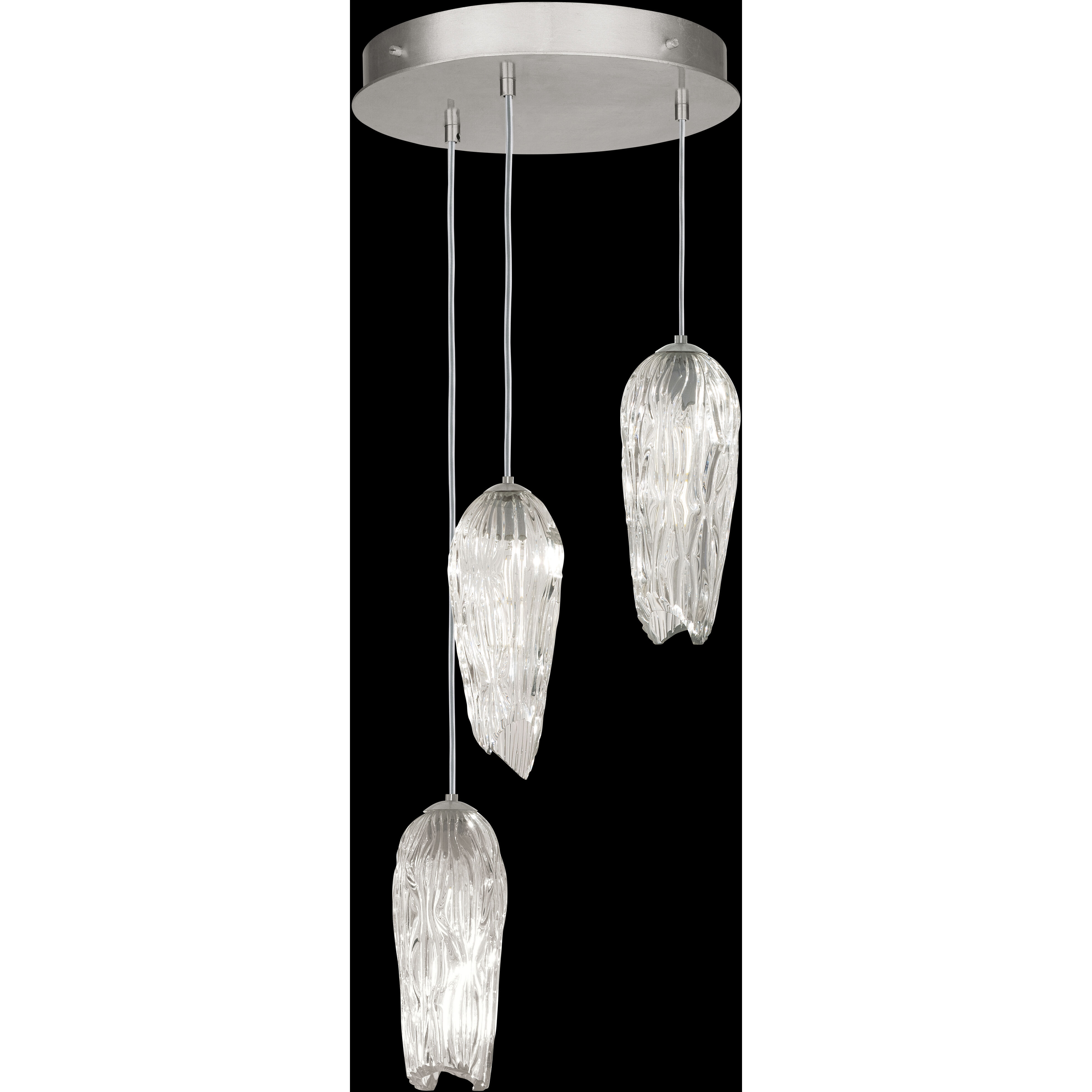 Las Olas 3 Light 17.5 inch Silver Pendant Ceiling Light