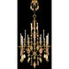 Encased Gems 24 Light 53 inch Gold Chandelier Ceiling Light in Multi-Colored Crystal