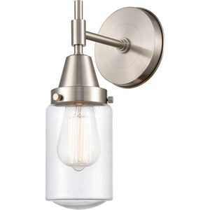 Caden LED 5 inch Satin Nickel Sconce Wall Light in Seedy Glass