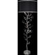 Foret 71 inch 60.00 watt Silver Floor Lamp Portable Light in Black Fabric