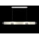 Bond LED 60 inch Silver Linear Pendant Ceiling Light in Bahama Sand Studio Glass