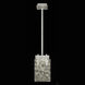 Terra LED 8 inch Silver Pendant Ceiling Light in Clear Studio Glass