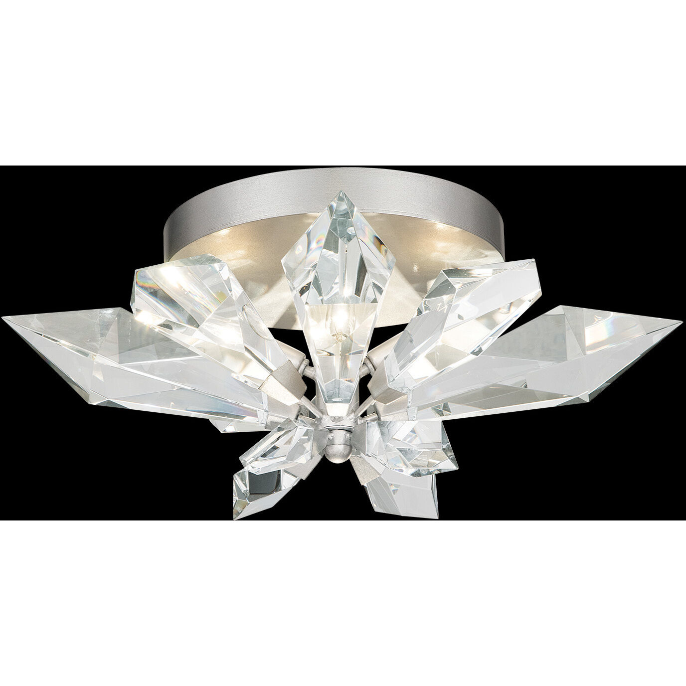 Foret 4 Light 24.25 inch Silver Flush Mount Ceiling Light