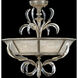 Beveled Arcs 3 Light 26 inch Silver Semi-Flush Mount Ceiling Light