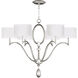 Allegretto 6 Light 39 inch Silver Chandelier Ceiling Light