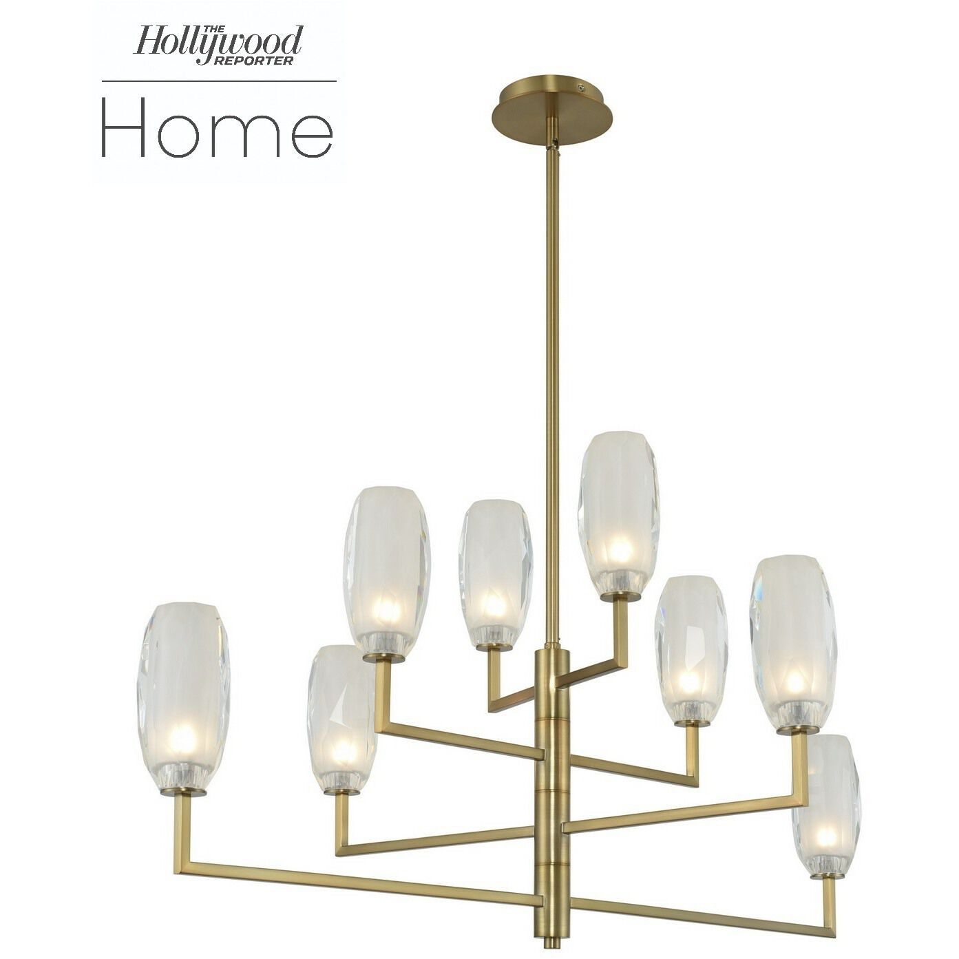 June Island Linear Ceiling Light in Winter Brass