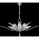 Plume 8 Light 40 inch Silver Pendant Ceiling Light in White Feathers Studio Glass