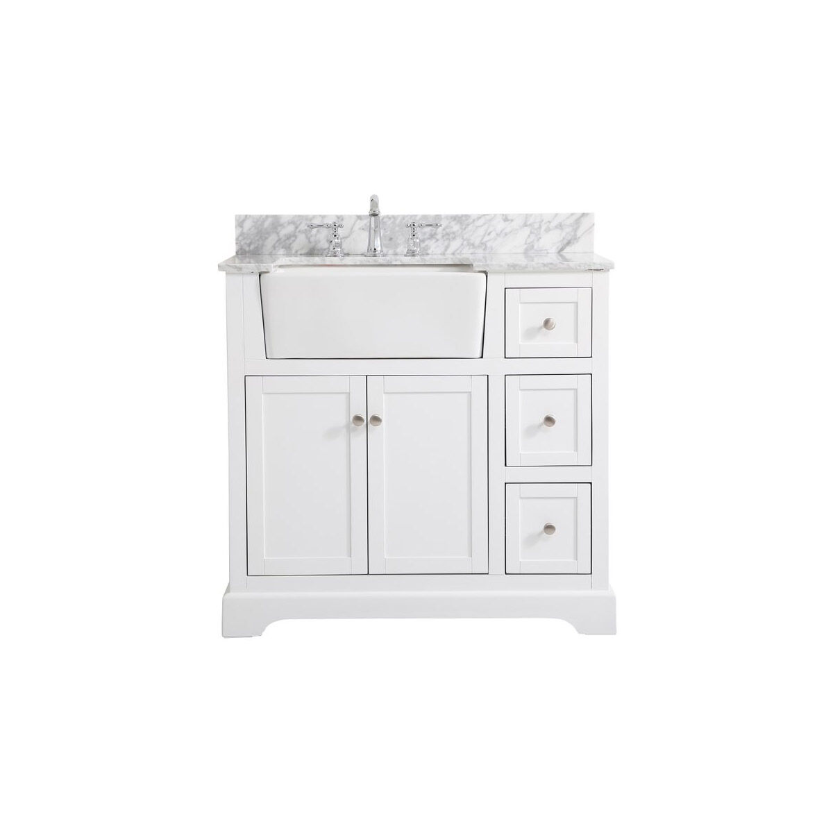 Franklin 36 X 22 X 35 inch White Bathroom Vanity Cabinet