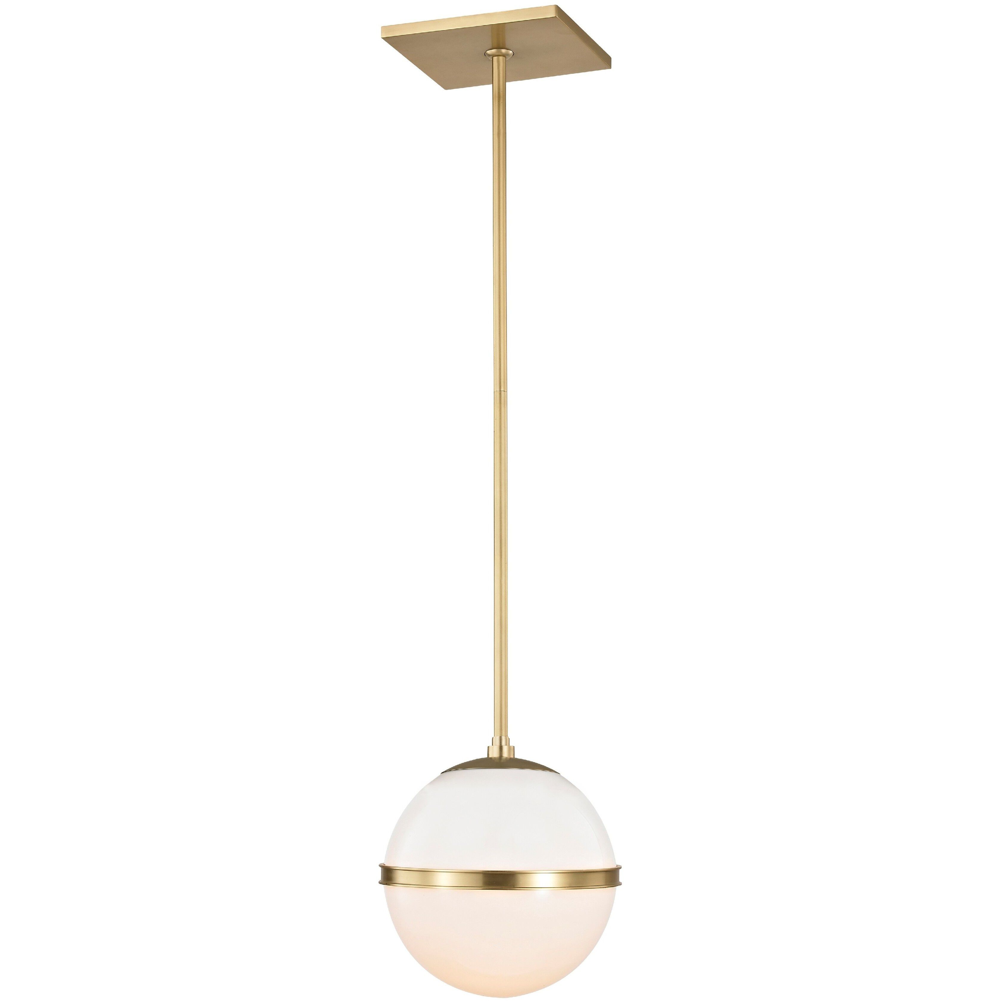 Truax 1 Light 8 inch Aged Brass Mini Pendant Ceiling Light