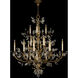 Crystal Laurel 20 Light 57 inch Gold Chandelier Ceiling Light