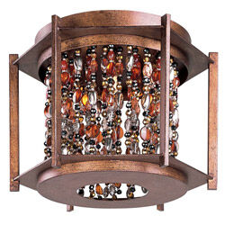 Trinket 3 Light 13.5 inch Chestnut Flush Mount Ceiling Light