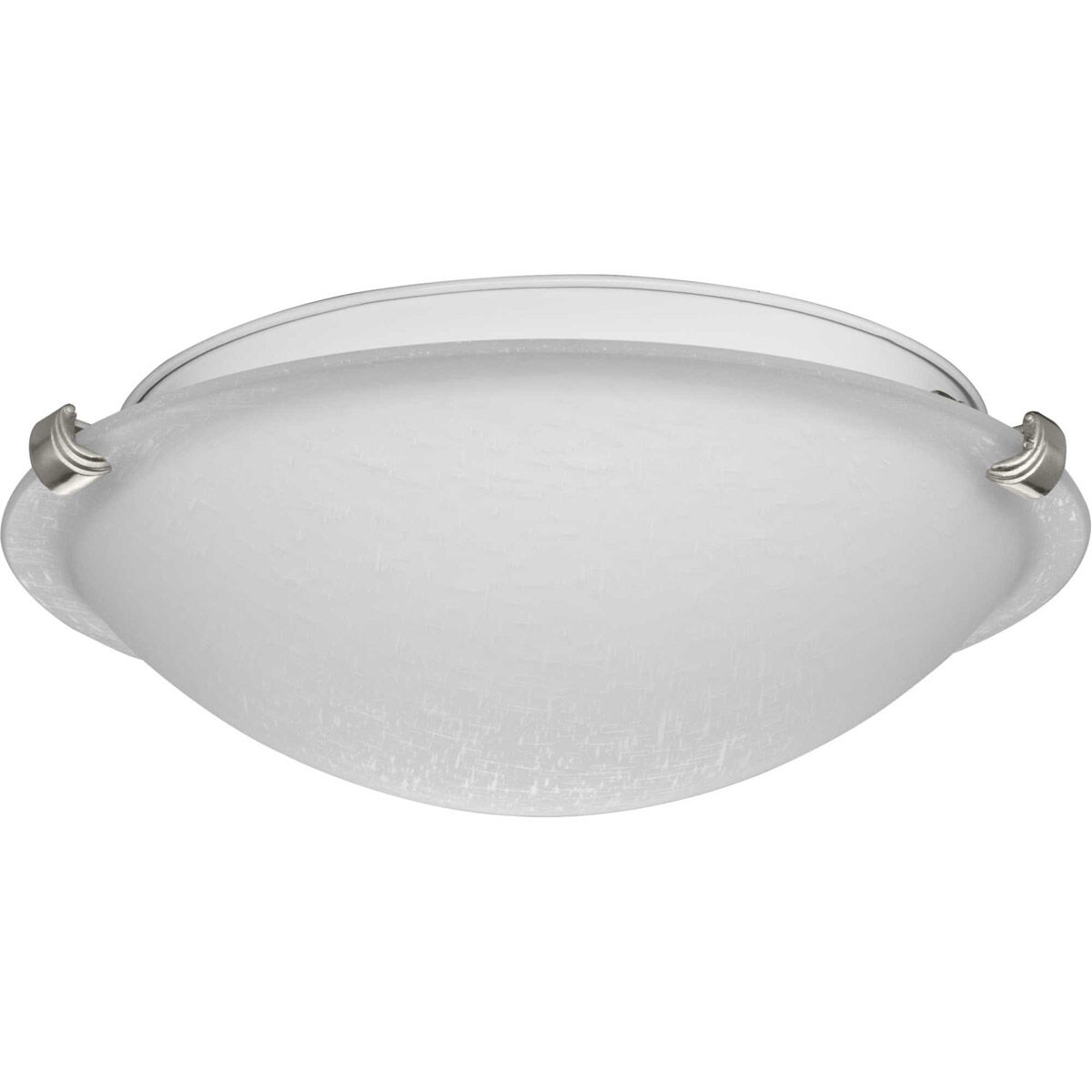 Linen Dome 2 Light 12.25 inch Brushed Nickel Flush Mount Ceiling Light