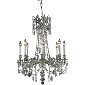 Rosalia 8 Light 24 inch Pewter Dining Chandelier Ceiling Light in Clear, Royal Cut