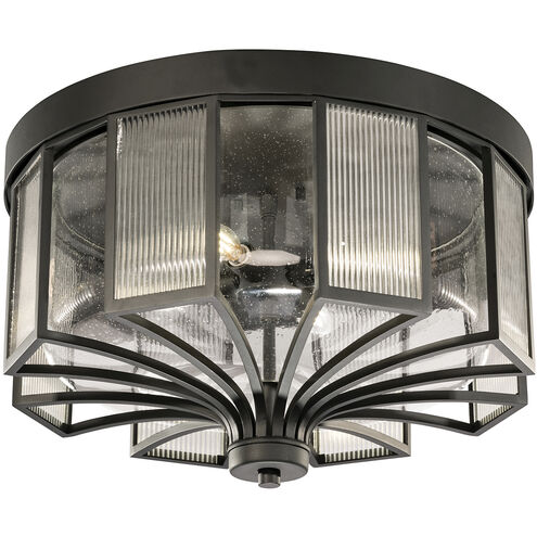 Bristol 4 Light 21.5 inch Black Outdoor Flush Mount