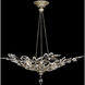 Crystal Laurel 6 Light 47 inch Silver Pendant Ceiling Light