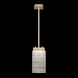 Terra 2 Light 7.75 inch Gold Pendant Ceiling Light in Rake Cast Glass