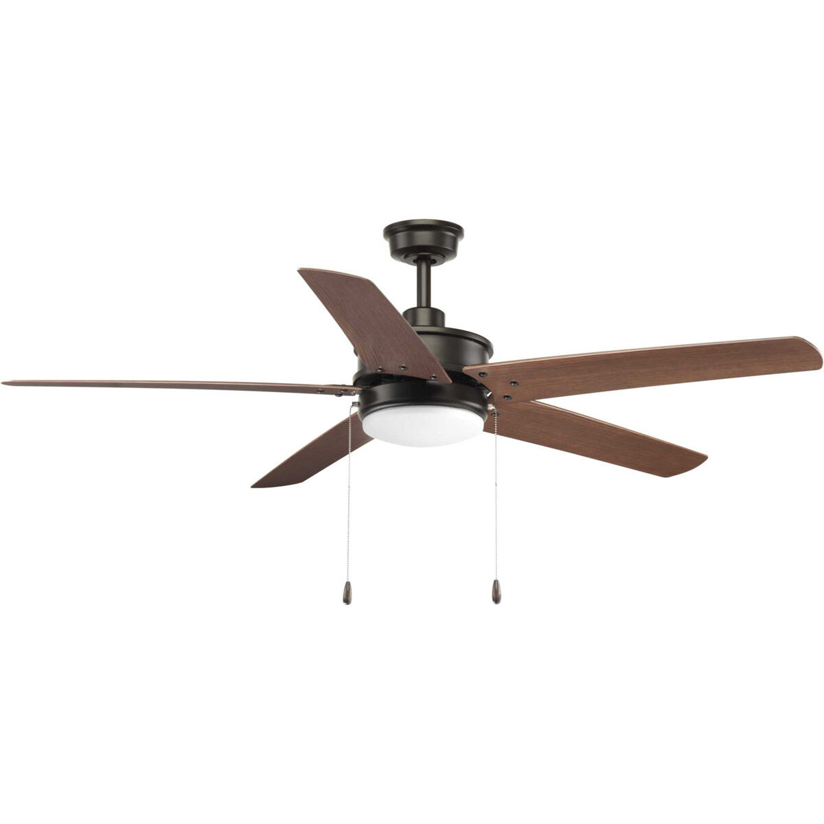 Dungarvan 60 inch Antique Bronze with Walnut Blades Ceiling Fan, Progress LED