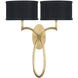 Allegretto 2 Light 18 inch Gold Sconce Wall Light