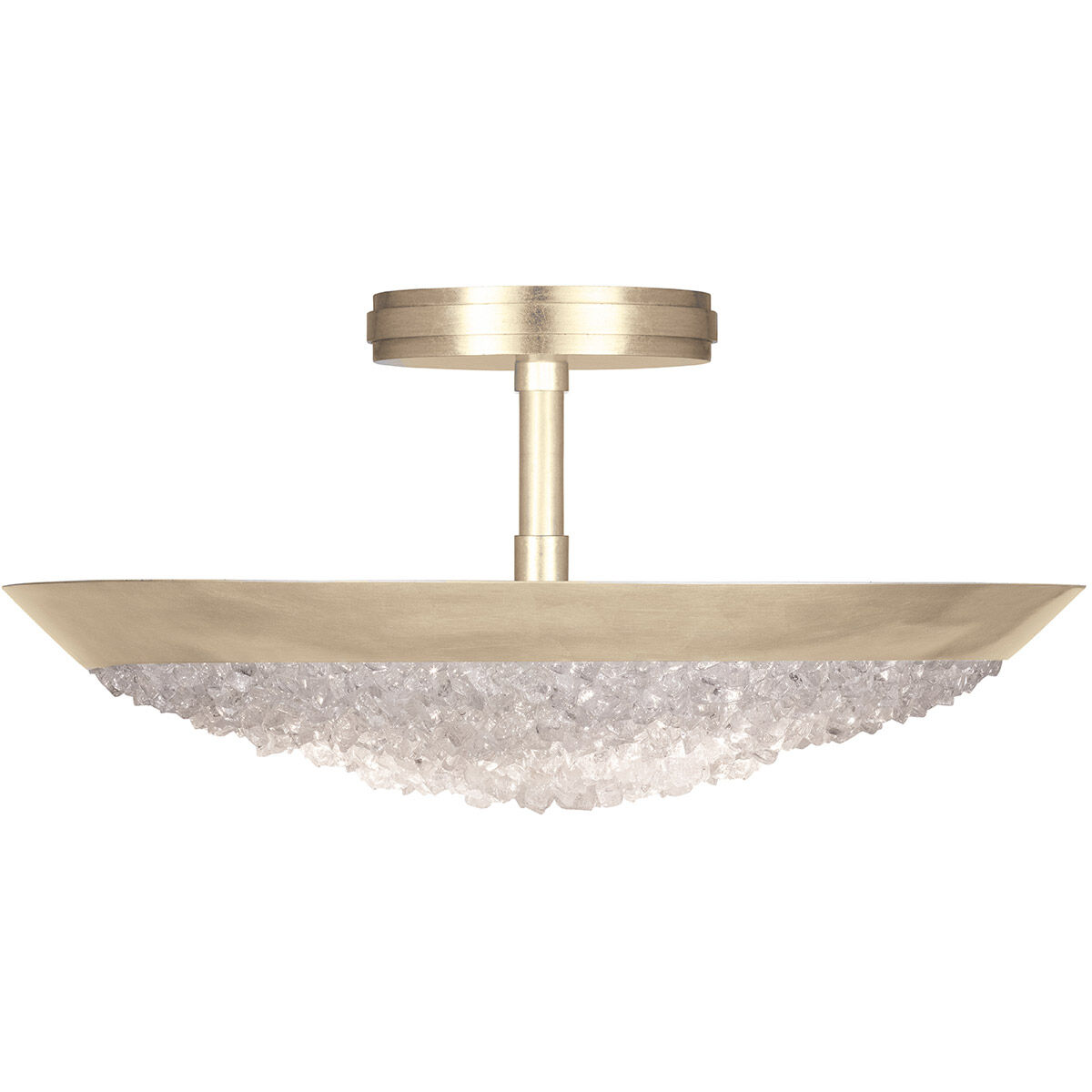 Arctic Halo 3 Light 20 inch Gold Semi-Flush Mount Ceiling Light