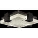Terra 4 Light 16.75 inch Black Flush Mount Ceiling Light in Rake Cast Glass