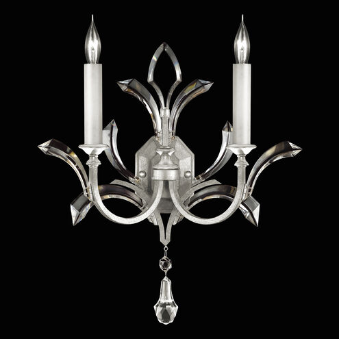 Beveled Arcs Wall Sconce Wall Light in Silver Leaf