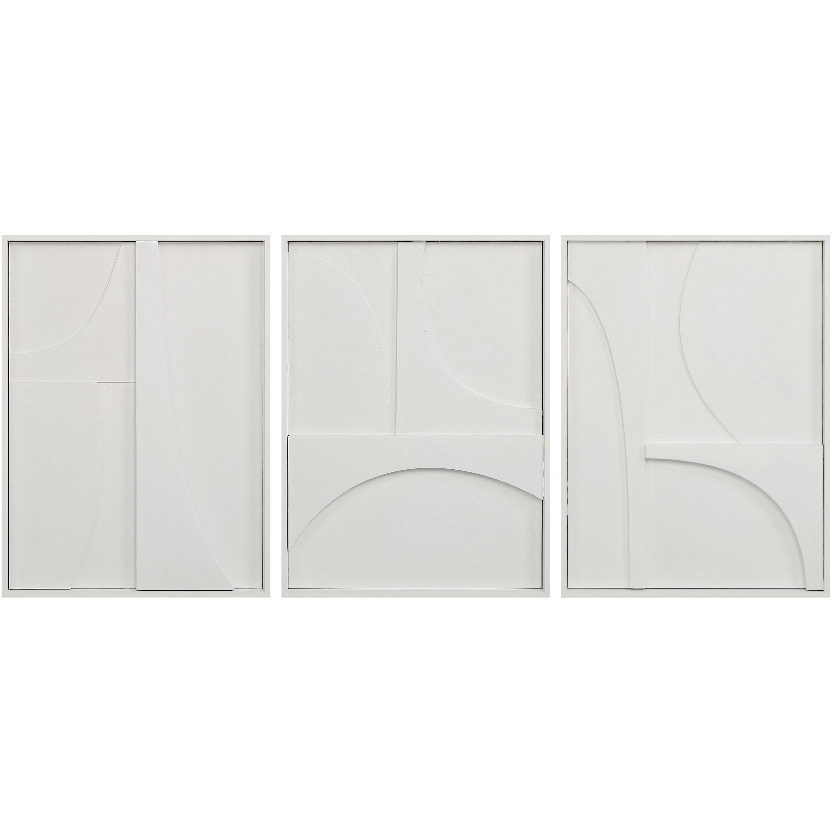 Marsh Matte White Wall Decor, Set of 3