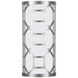 Allegretto Wall Sconce Wall Light in Silver Leaf, White Fabric