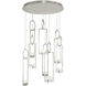 Delphi LED 33.5 inch Silver Pendant Ceiling Light in Up
