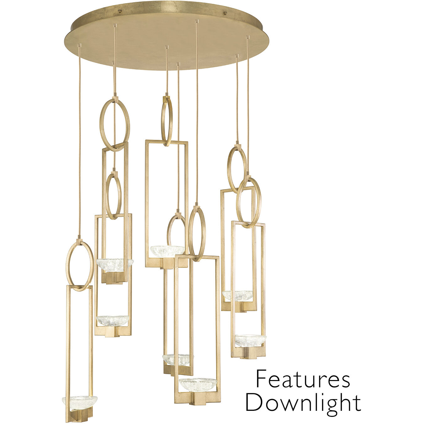 Delphi LED 33.5 inch Gold Pendant Ceiling Light