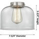 Franklin Restoration Large Bell 3 Light 28 inch Oil Rubbed Bronze Bath Vanity Light Wall Light in Plated Smoke Glass, Franklin Restoration