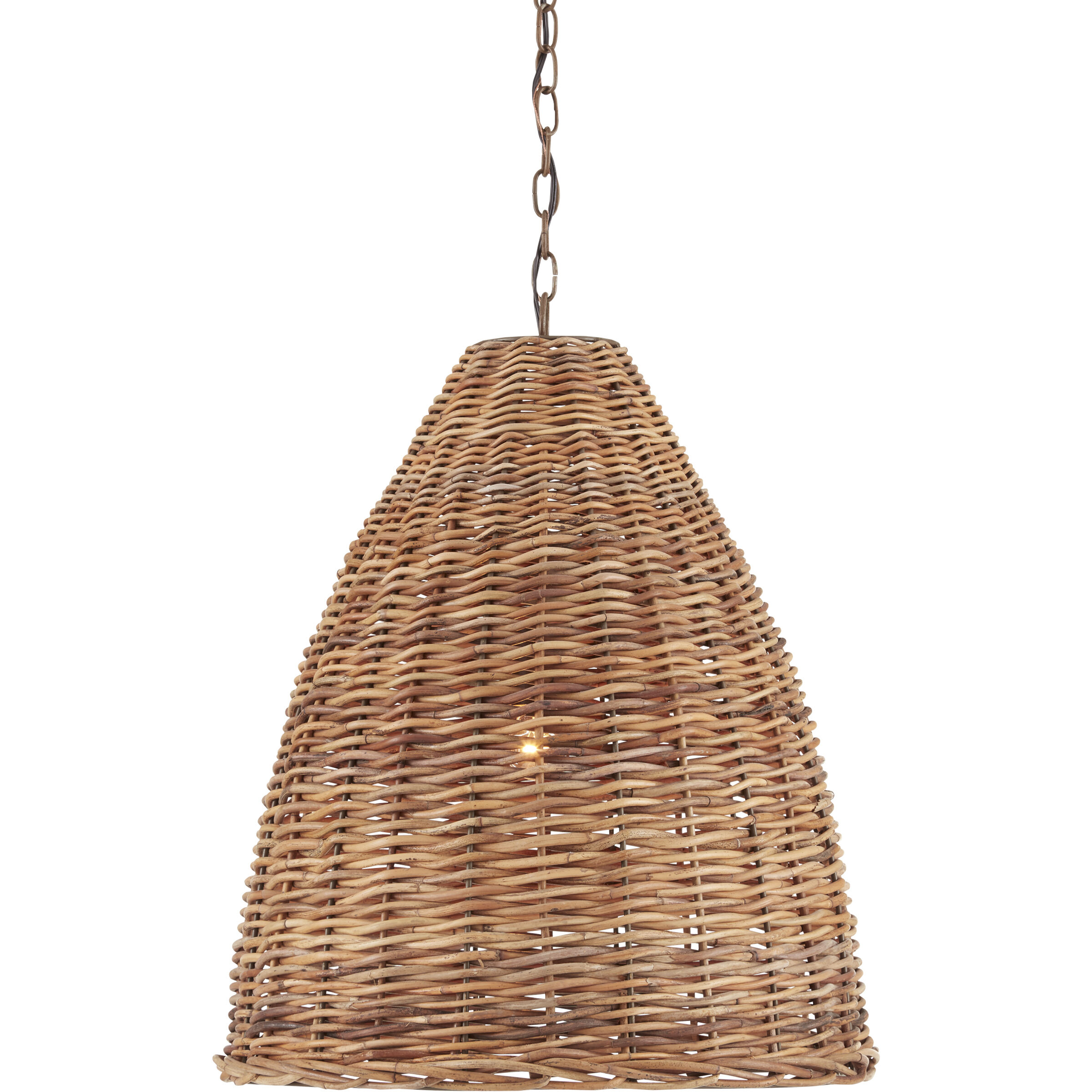 Basket 1 Light 21 inch Natural Pendant Ceiling Light