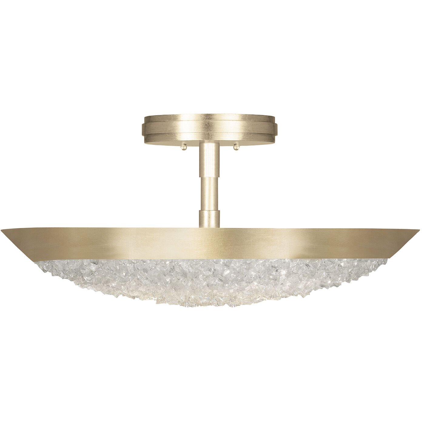Arctic Halo 3 Light 20 inch Gold Semi-Flush Mount Ceiling Light