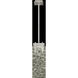 Terra LED 7.75 inch Silver Pendant Ceiling Light in Clear Studio Glass