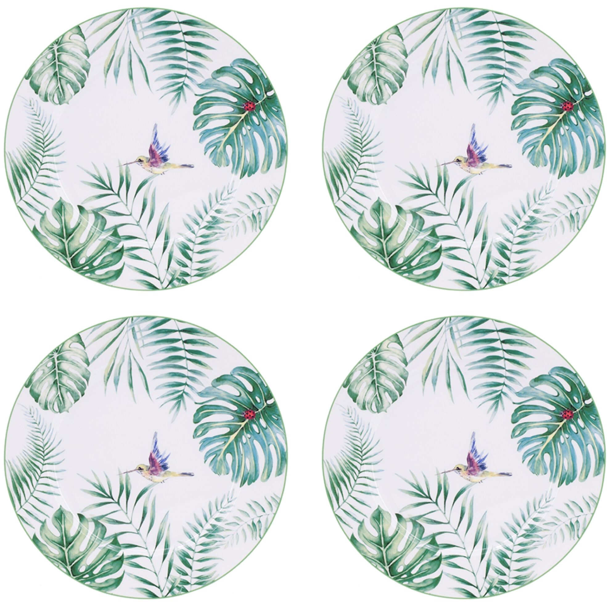 Botanical Green Dinner Plate