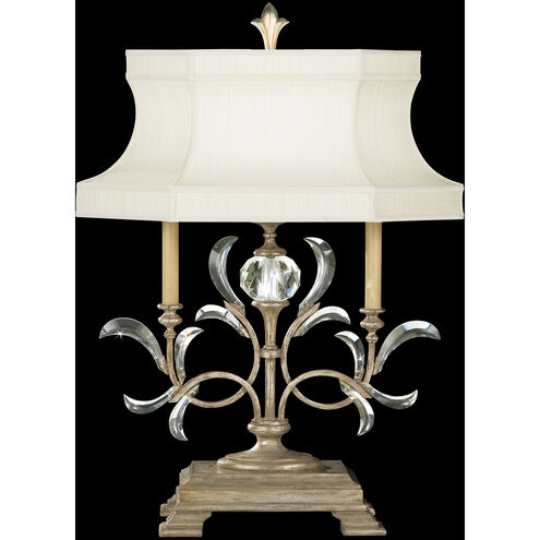 Beveled Arcs 34 inch 60.00 watt Silver Table Lamp Portable Light