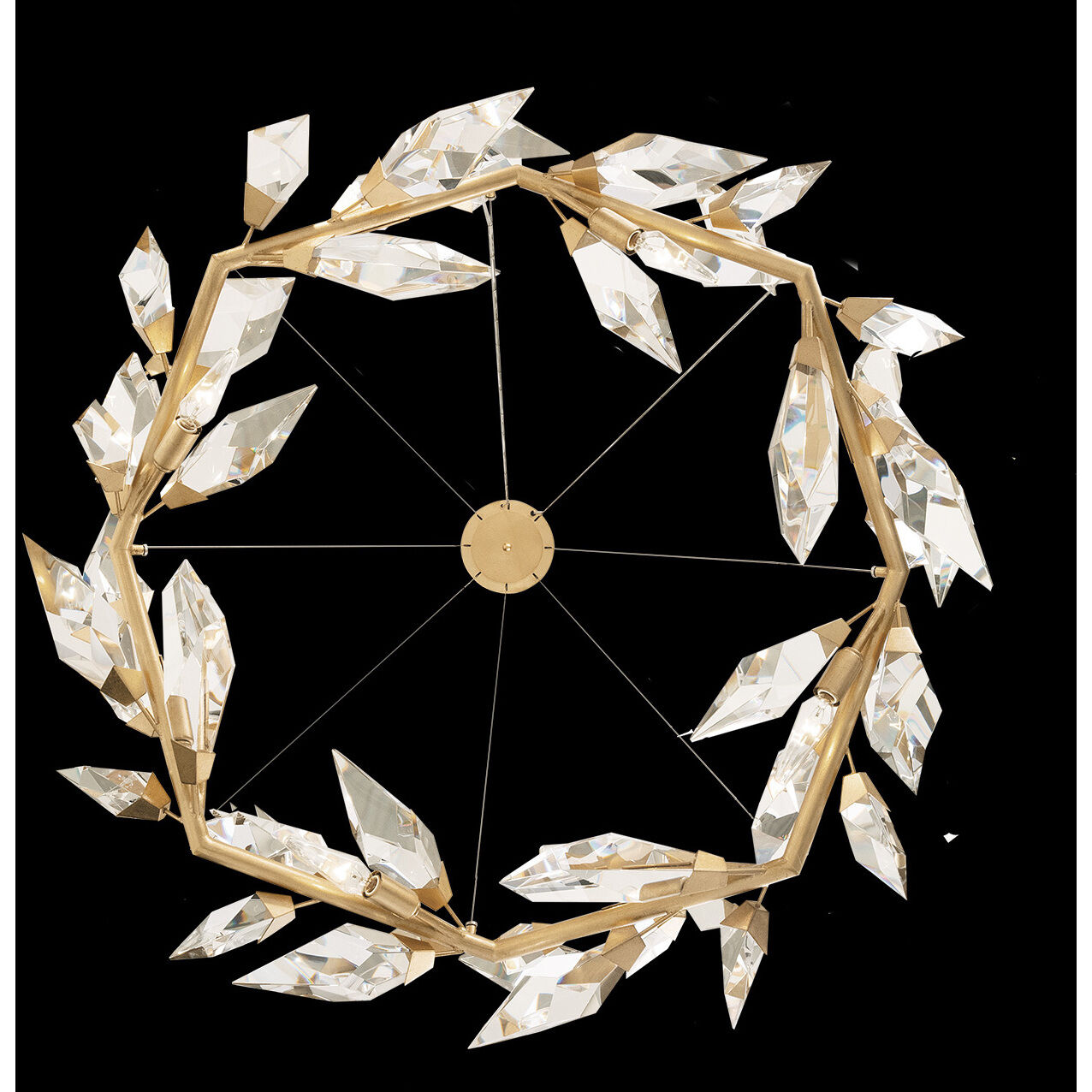 Foret 12 Light 55 inch Gold Pendant Ceiling Light